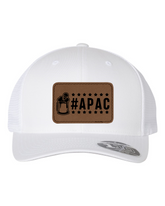 #APAC Leather Brown Patch Hat