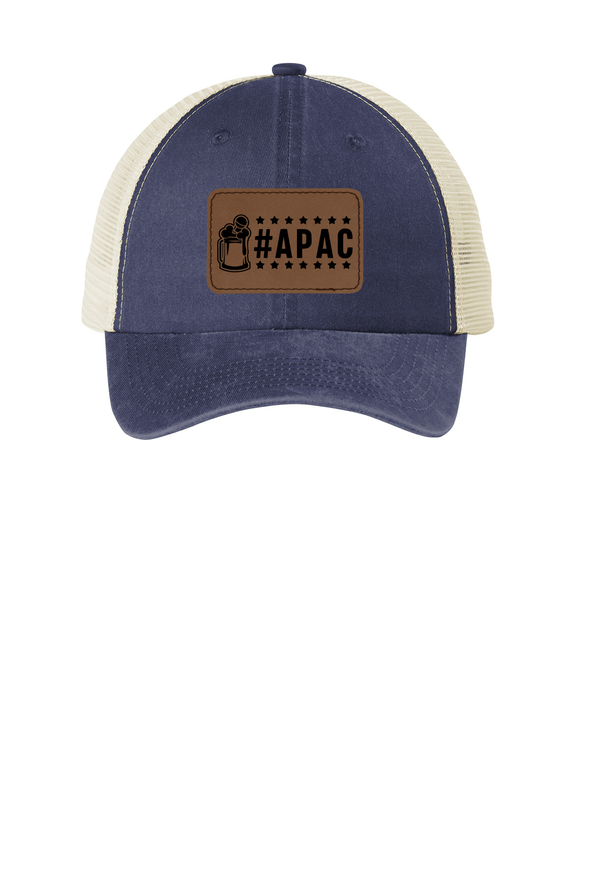 #APAC Leather Brown Patch Hat