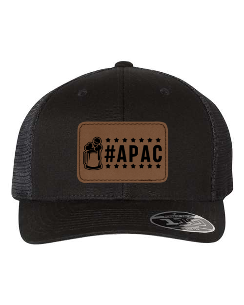 #APAC Leather Brown Patch Hat