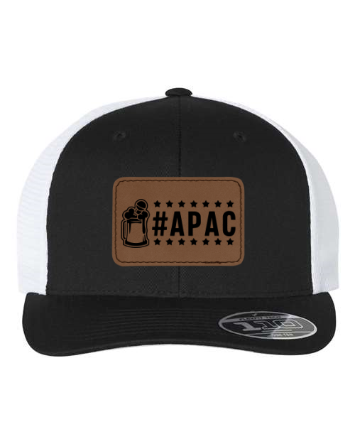 #APAC Leather Brown Patch Hat