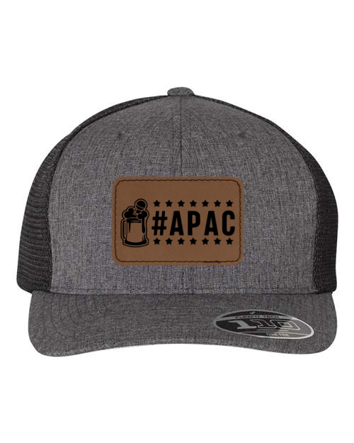 #APAC Leather Brown Patch Hat