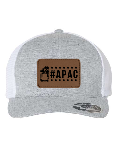 #APAC Leather Brown Patch Hat
