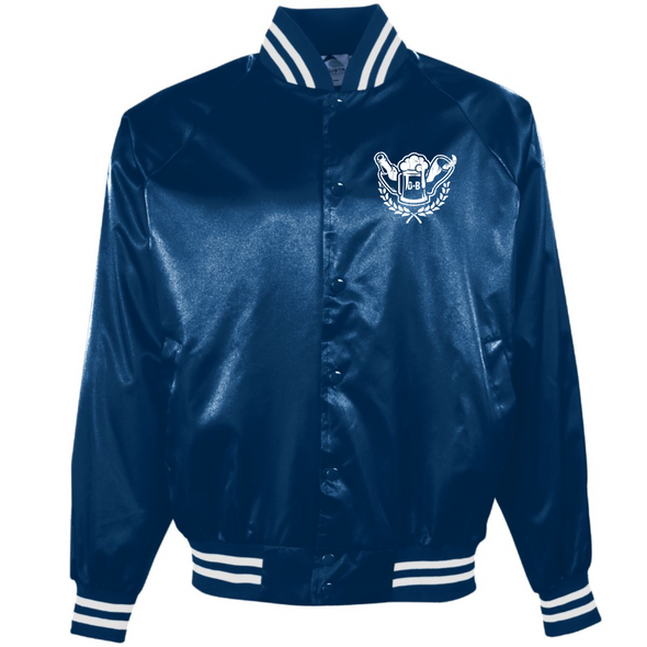 Drinkin' Bros Satin Crest Baseball Jacket