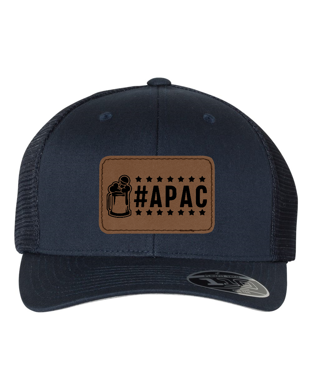 #APAC Leather Brown Patch Hat