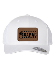 #APAC Leather Brown Patch Hat