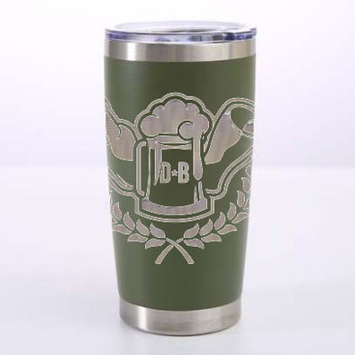 DB Crest Laser Etched OD Green Tumbler (Limited Edition)
