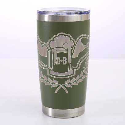 DB Crest Laser Etched OD Green Tumbler (Limited Edition)