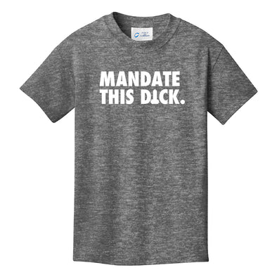 Mandate This Dick White Print Youth Tee