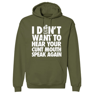 Cunt Mouth Text Only Hoodie