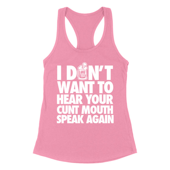 Cunt Mouth Text Only Women's Apparel