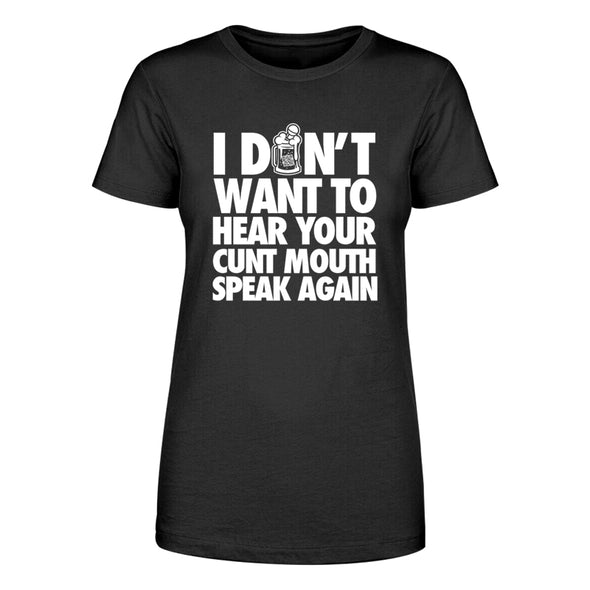 Cunt Mouth Text Only Women's Apparel