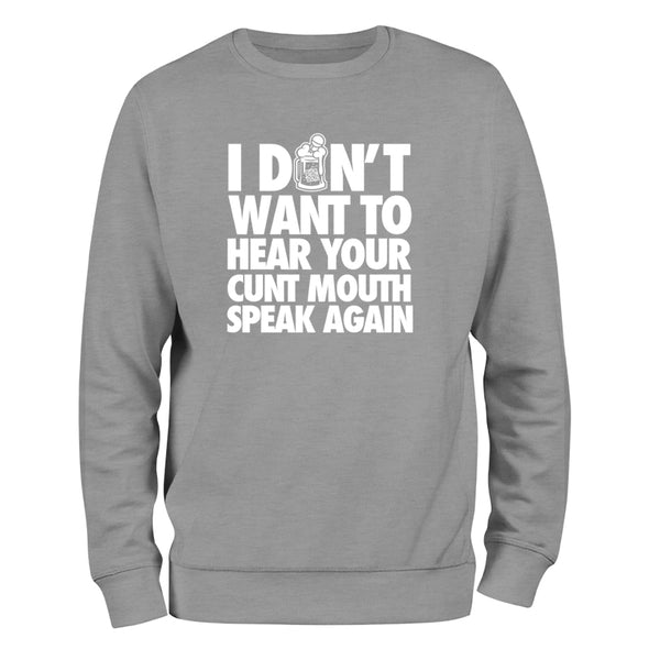 Cunt Mouth Text Only Crewneck