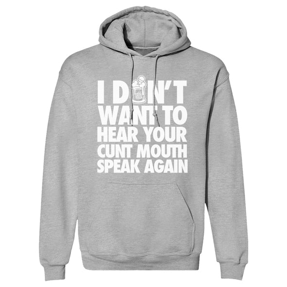 Cunt Mouth Text Only Hoodie