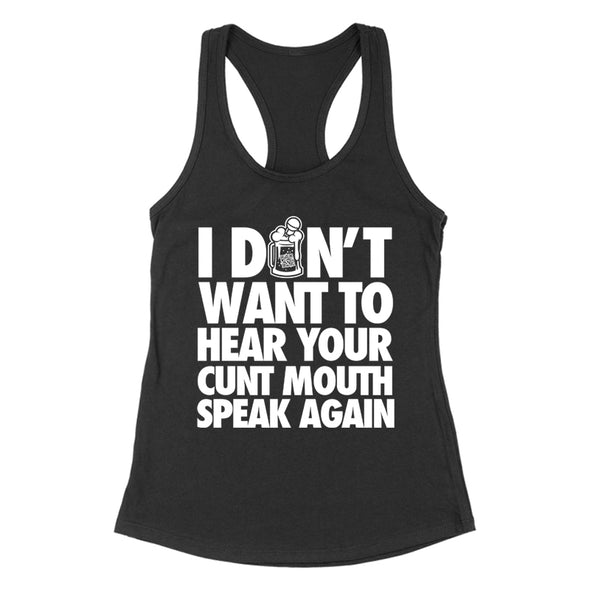 Cunt Mouth Text Only Women's Apparel